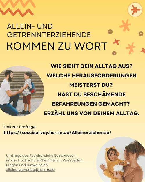 Bild passend zu: <p>Wir würden gerne auf die Umfrage  „Familialismus in Einelternfamilien: Lebenswelten von Alleiner…