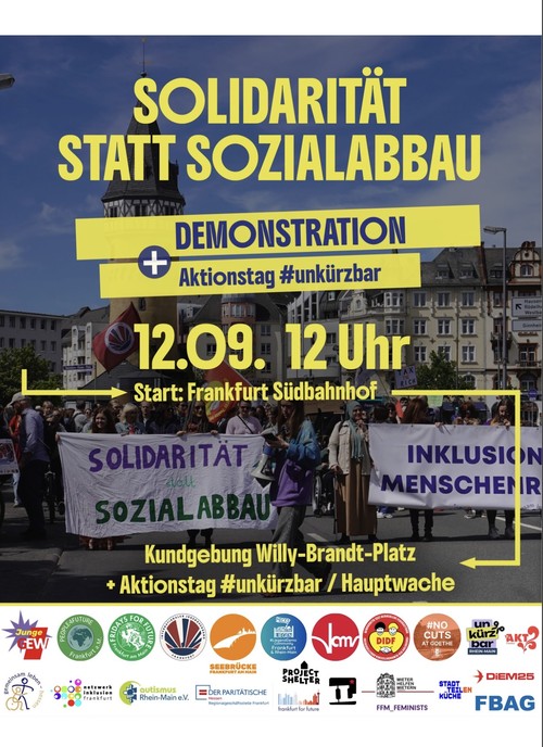 Demo gegen die geplanten Sozialkürzungen